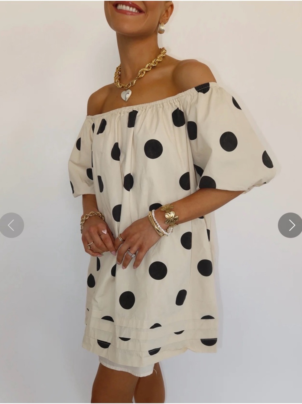 NWT HEYSON Off-Shoulder Polka Dot Women’s Top or Dress